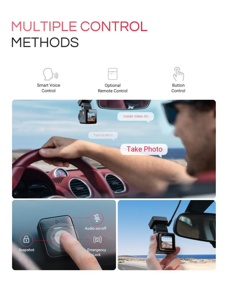 [Bundle-3 Items: Vantrue E1 Pro Dash Cam & Hardwire Kit & 256GB SD Card] 4K Mini Dashcam Front, STARVIS 2 IMX678 Night Vision HDR, - Image 2