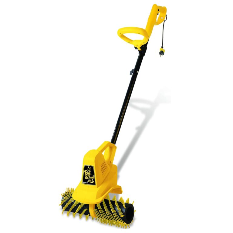Artificial Turf Sweeper Broom by Roll & Comb, Corded Electric Power Rake for Artificial Grass, Fake Grass Cleaner for Dogs, Model 141e, 10.6lb.