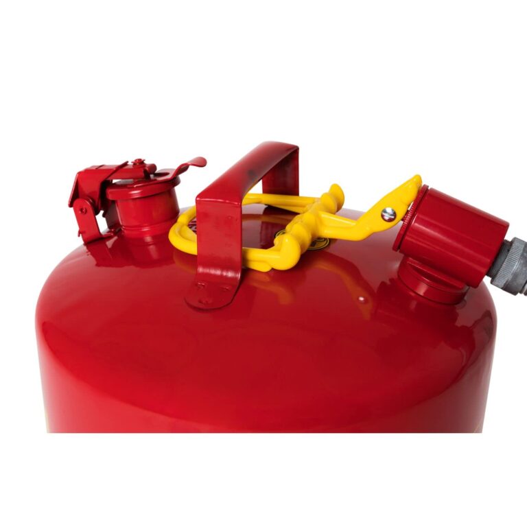Eagle 5 Gallon Type II Blue Safety Gas Can for Kerosene with Flame Arrester, Self-Closing Lid, and 12" x 7/8" Flexible Metal Hose, Made in the USA, Galvanized Steel Flammable Storage Can, U251SB - Image 5