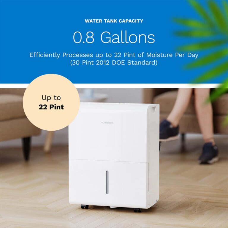hOmeLabs 1,500 Sq. Ft. WiFi-Enabled Dehumidifier, Small to Medium Size Rooms - Home, Bedroom, Bathroom - Powerful Moisture Removal - 22 Pint (Previously 30 Pint) HME031001N - Image 4