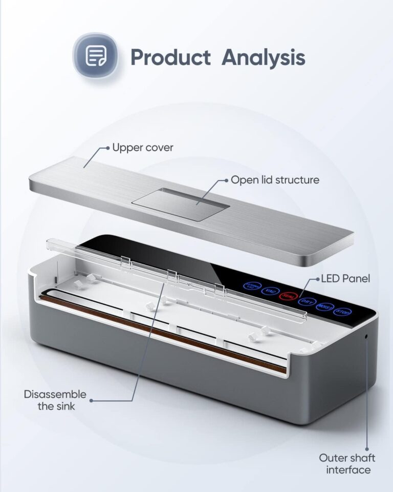Vacuum Sealer Machine, Full Automatic Food Sealer (95Kpa), Vacuum Sealers Bags, Air Sealing System Dry, Moist Food Preservation Modes, Lab Tested, LED Indicator Lights - Image 7