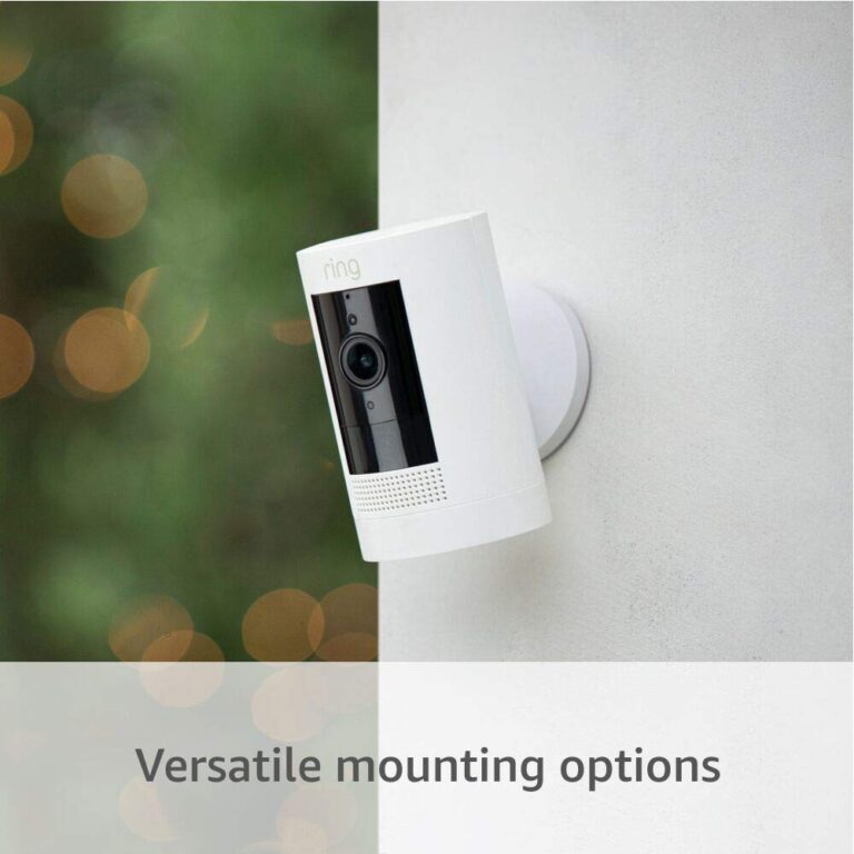 Ring Stick Up Cam Battery with Ring Floodlight Cam Pro, White - Image 4