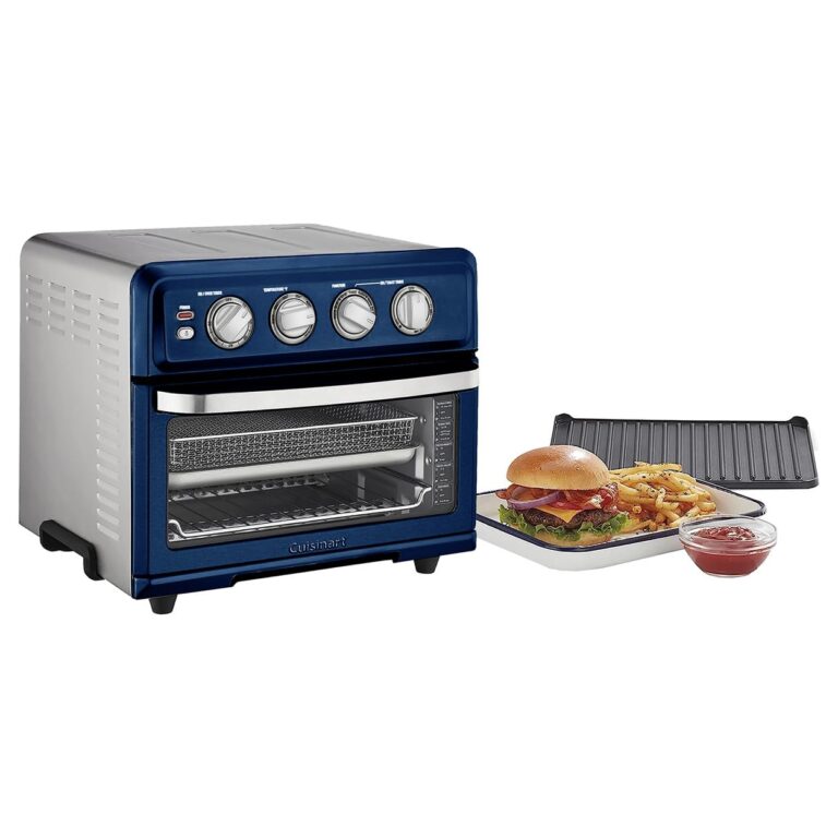 Cuisinart Air Fryer + Convection Toaster Oven, 8-1 Oven with Bake, Grill, Broil & Warm Options, Stainless Steel, TOA-70 (Navy Blue) - Image 5