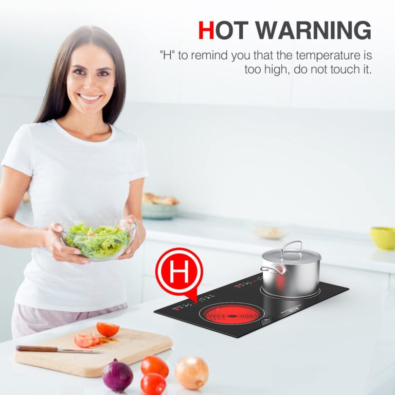 Electric Cooktop 24 Inch,Electric Stove 2 Burners 110V Built-in and Countertop Plug in 2400w,LED Touch Screen,9 Heating 9 Temperature,Overheat Protection,Kids Lock & Timer,Suitable for all Pans - Image 2