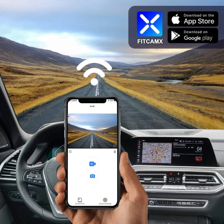 Fitcamx 4K Dash Cam Suitable for BMW X5 2023 2022 2021 2020 2019 G05 Xdrive50i 40i M50i Sdrive40i (Model A), Integrated OEM Style, UHD 2160P Video WiFi, G-Sensor, Loop Recording, Plug&Play, 64GB Card - Image 3
