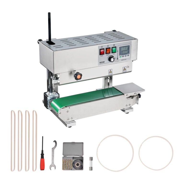 VEVOR Continuous Bag Band Sealing Machine, 0.24-0.47 in/6-12 mm Seal Width, Vertical Band Sealer Machine with Digital Temperature Control, Stainless Steel Bag Sealer for 0.02-0.8 mm Plastic Bags Films - Image 2