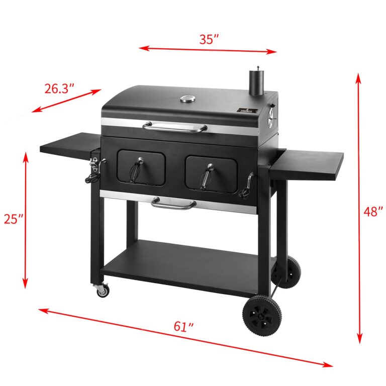 Charcoal Grill Outdoor BBQ Grill, Extra Large Cooking Area 794 Square Inches with Two Individual & Adjustable Charcoal Tray, Foldable Side Tables for Outdoor Cooking Backyard Camping Picnics By DNKMOR - Image 4