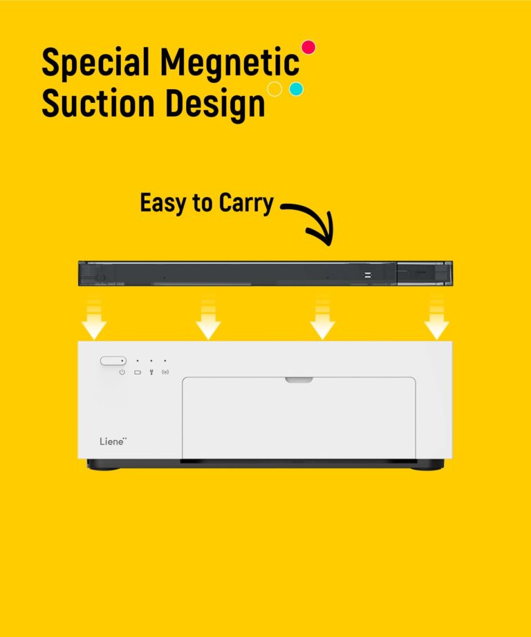 Liene White M200 4x6'' Photo Printer Battery Edition, Wireless Photo Printer for iPhone Android, Dye Sublimation Printing Full-Color Photo 20-Sheet, Portable Picture Printer Ideal for Travel Home Use - Image 5