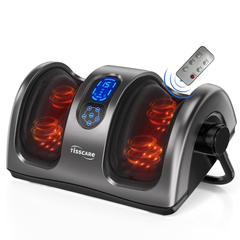 TISSCARE Shiatsu Foot Massager with Heat: FSA HSA Eligible Foot Massager for Plantar Fasciitis, Neuropathy, Circulation and Pain Relief, Massage Feet/Leg/Calf/Ankle at Home/Office, Gifts for Women Men