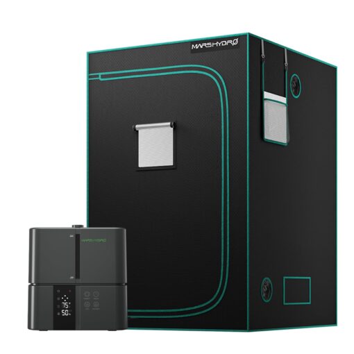 MARS HYDRO 4x4 Grow Tent (48"x48"x80") & Plant Humidifier 5L Combo Kit, Indoor Plant Growing Set, Maximizes Plant Yield in Hydroponics or Indoor Gardening