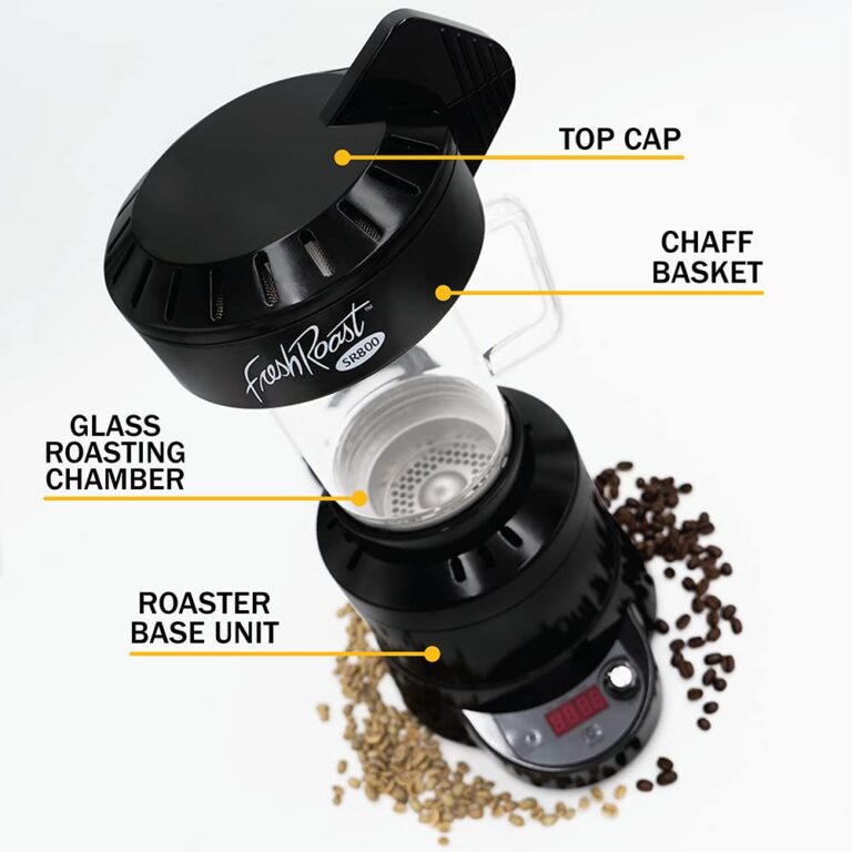 Fresh Roast SR800 Automatic Coffee Bean Roaster - Roast Coffee At Home - Variable Heat Settings - Convection Fan Control - Digital Status Display - Speed Roasting System - The Freshest Roast On Earth - Image 7