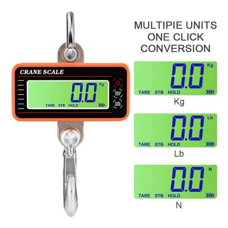 1500KG/500g High Precision Crane Scale LCD/LED Display Digital Weighing Scale with Remote Control Industrial Hanging Scale,Electronic Hanging Scale(Orange LCD Display) - Image 2