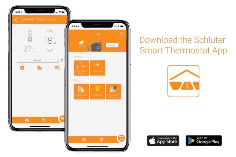 Schluter Ditra-Heat-E-RS1 Smart Thermostat with Floor Sensors, Energy Tracking, GFCI Protected - Ideal for Home Floor Heating - Mirror-Finish, App Control, Voice Assistant Compatible - DHERT105/BW - Image 3