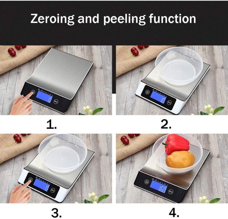 ZOCWJK Electronic Scales High Precision Electronic Cooking Scale Digital Stainless-Steel Food Scale Jewelry Scales Scales(Orange-5kg/1g - Image 4