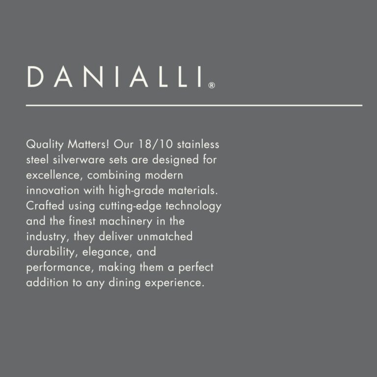 Danialli 60-Piece Fidenza Hammered 18/10 Stainless Steel Silverware Cutlery Set, Flatware Service for 12, Built to Last Commitment - Image 2