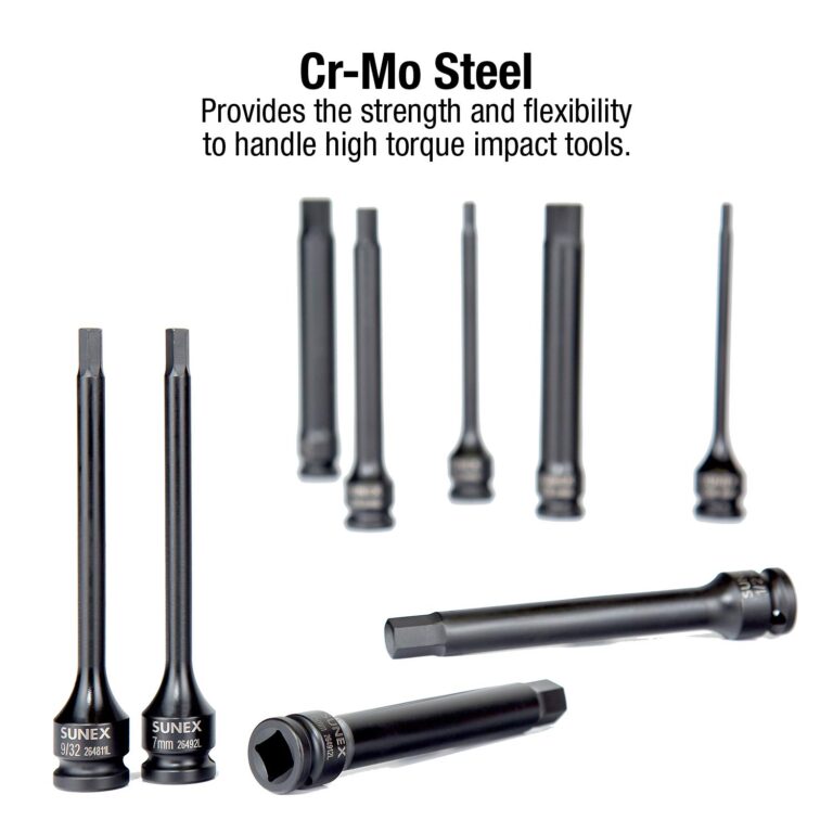 SUNEX TOOLS 2637L 20pc 1/2" Drive Impact Hex Driver Master Set 6in. ¼” to 9/32” and 6mm to 17mm, , - Image 5