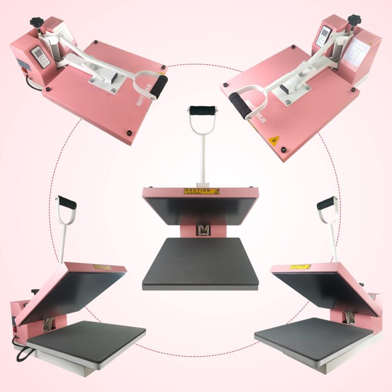BetterSub Print T-Shirt Machine DIY Digital Industrial Quality Heat Press Machine Clamshell Transfer Sublimation Print Press Machine 15‘’x 15'' Pink - Image 6