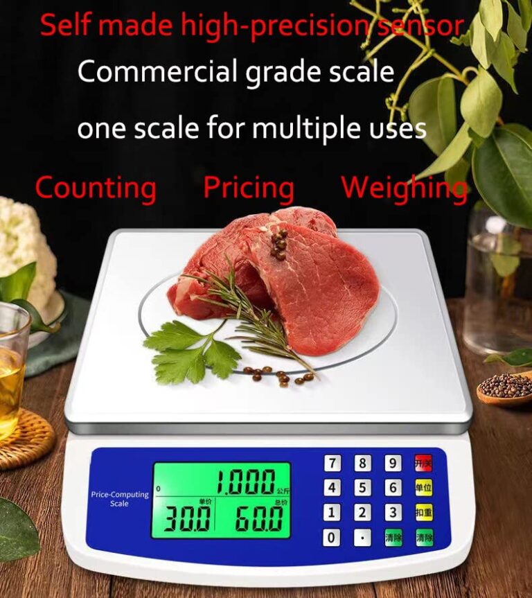 ZOCWJK Digital Price Calculating Scale Electronic Scale,30kg/1g Precision Platform Scale with LCD Diaplay,Industrial Food Scale Precision Scales Commercial Shop Scale( - Image 6