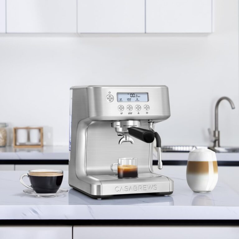 CASABREWS the Ultra Espresso Machine with LCD Display, Powerful Milk Frother and Customizable Brewing Temperature, Provides Barista-Level Lattes and Cappuccinos - Image 2