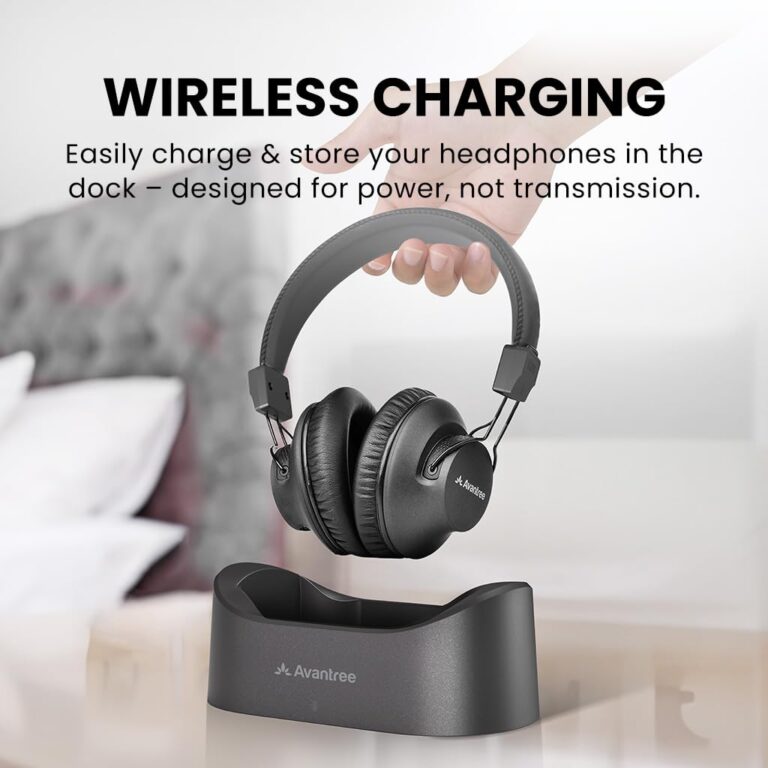 Avantree HT5009 Plus with Extra Ear Pads Bundle: Wireless Headphones for TV Watching with Bluetooth Transmitter & Charging Dock, Long Range, Low Latency, Pass-Through Support, and Clear Voice Mode - Image 7