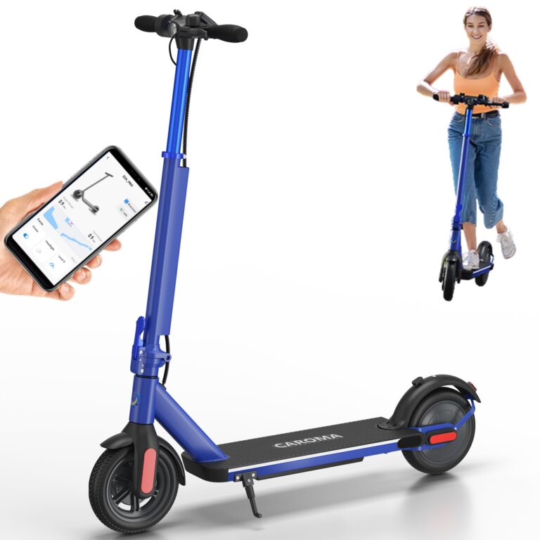 Caroma Electric Scooter Adults, 20 mph & 300 lbs, 350W Motor, 20 Miles Range & 20 Mph, 9" Solid Tires, Folding Motorized Scooter for Adults, App Control
