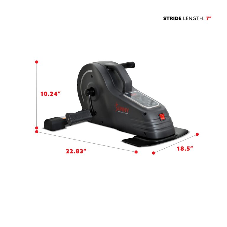 Sunny Health & Fitness Under Desk Motorized Exercise Foot Peddler, Portable Mini Cycle Bike for Stationary Home Workouts - SF-B0960 Black - Image 5