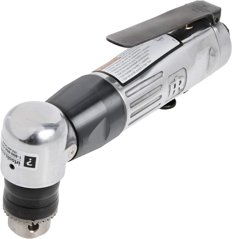 Ingersoll Rand 7807R 3/8” Reversible Air Angle Drill, Standard Duty, 1800 RPM, Quiet, Durable Jacobs Multi-Craft Chuck, Grease Plug - Image 6