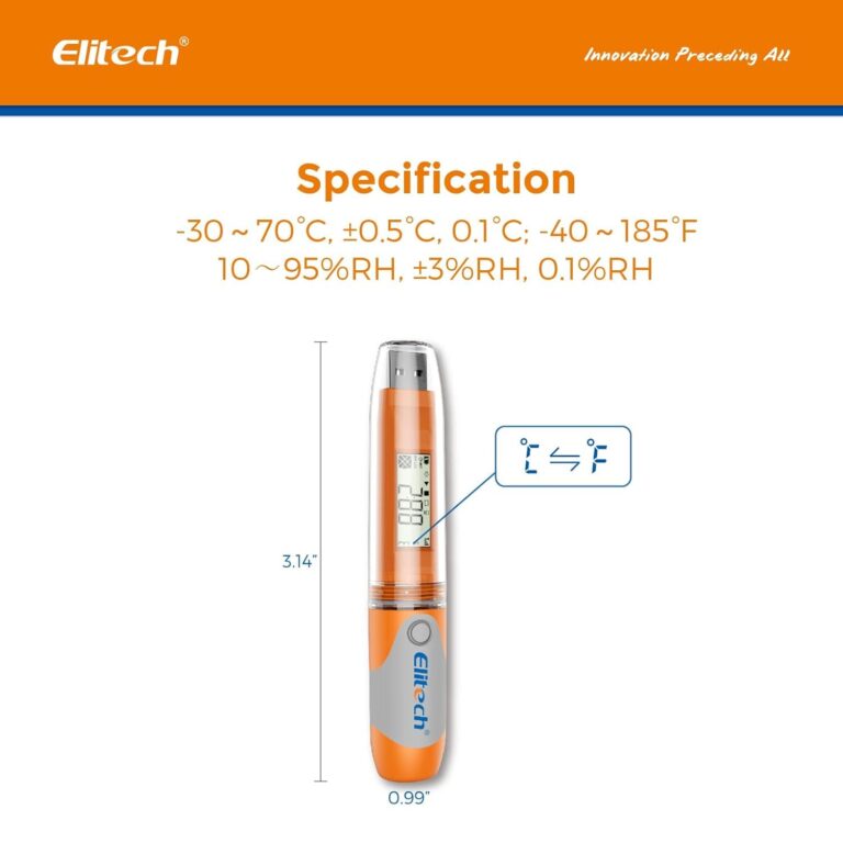 Elitech RC-51H USB Temperature Data Logger Reusable Digital Recorder Medical Refrigerator Thermometer Programmable Monitor 32000 Points High Accuracy (5 Packs) - Image 6