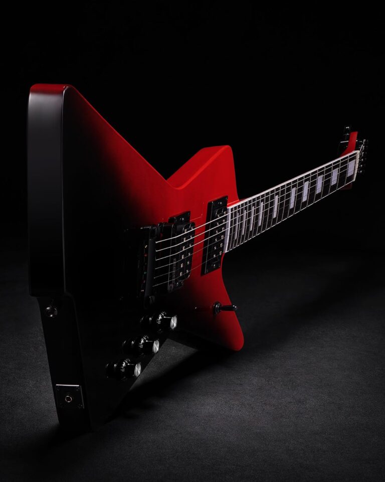 WestCreek Revenge Solid Body Electric Guitar, Heavy Metal Guitar, Right Handed, Heavy Metal Pickups, Rounded End Jumbo Frets, Bone nut, Rosewood Fretboard, Mahogany Body（Gradient Red） - Image 6