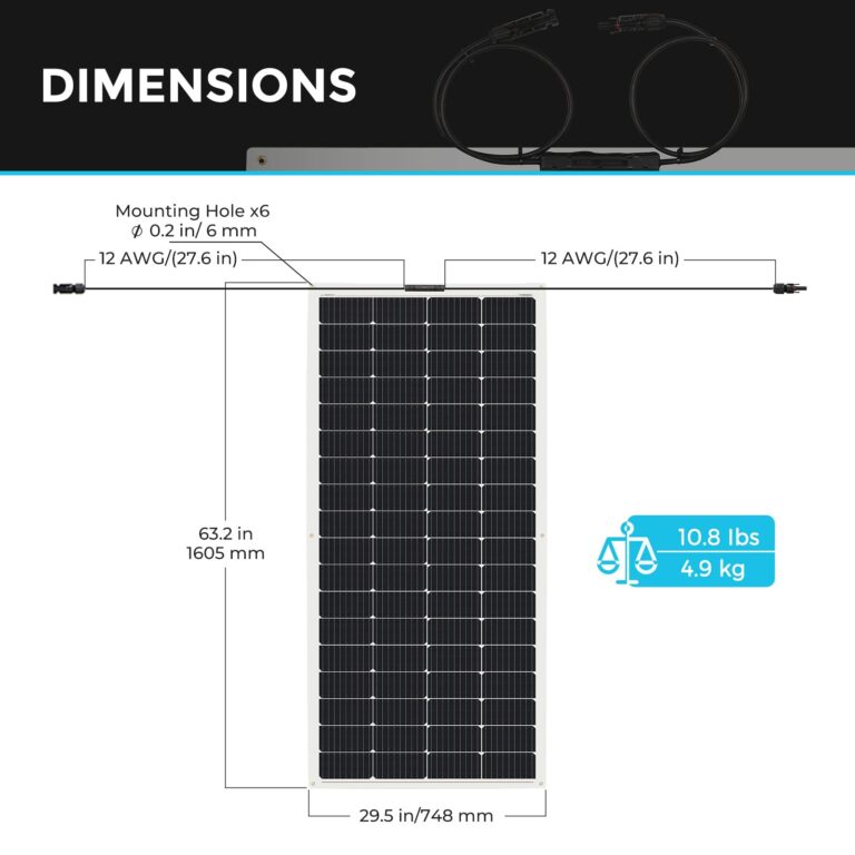 Renogy Solar Panel 200W 12V Lightweight Monocrystalline Ultra-Flexible Bendable Mono Off-Grid Charger for Marine RV Cabin Van Car Boat Curve Surfaces - Image 3