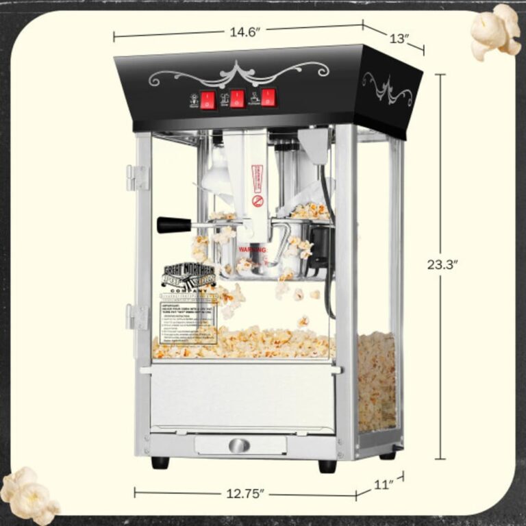 Matinee Popcorn Machine - 8oz Popper with Stainless-Steel Kettle, Reject Kernel Tray, Warming Light, and Accessories by Great Northern Popcorn (Black) - Image 4