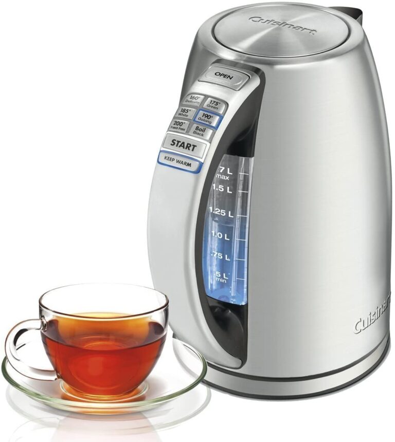 Cuisinart 8-Cup Rice Cooker, Silver & Electric Kettle, 1.7-Liter Capacity, Cordless 1500-Watts for Fast Heat Up, Stay Cool Non-Slip Handle, Stainless Steel, CPK-17P1 - Image 3