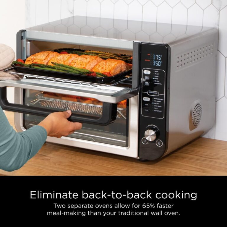 Ninja DCT401 12-in-1 Double Oven with FlexDoor, FlavorSeal & Smart Finish, Rapid Top Convection and Air Fry Bottom , Bake, Roast, Toast, Air Fry, Pizza and More, Stainless Steel - Image 7