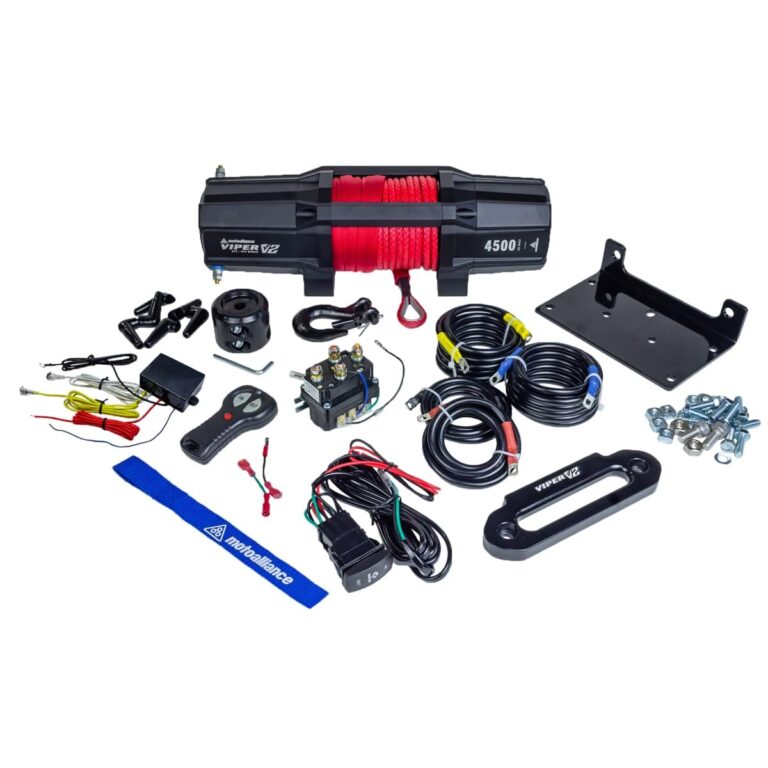 MOTOALLIANCE VIPER V2 4500lb Widespool ATV/UTV Waterproof Wireless Winch with 60' of RED Synthetic Winch Rope. USA Powersports Company. - Image 8
