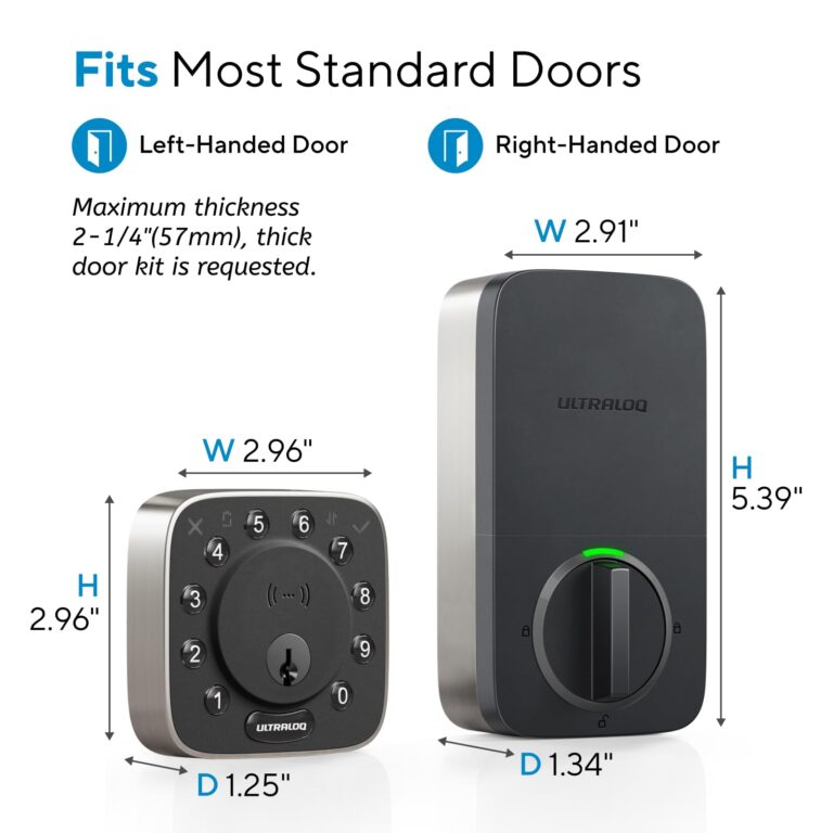 ULTRALOQ Bolt NFC Smart Lock, Built-in WiFi Keyless Entry Door Lock with Door Sensor, Smart WiFi Deadbolt, Smart Home Automation, 10 Months Battery, IP65 Waterproof - Image 3
