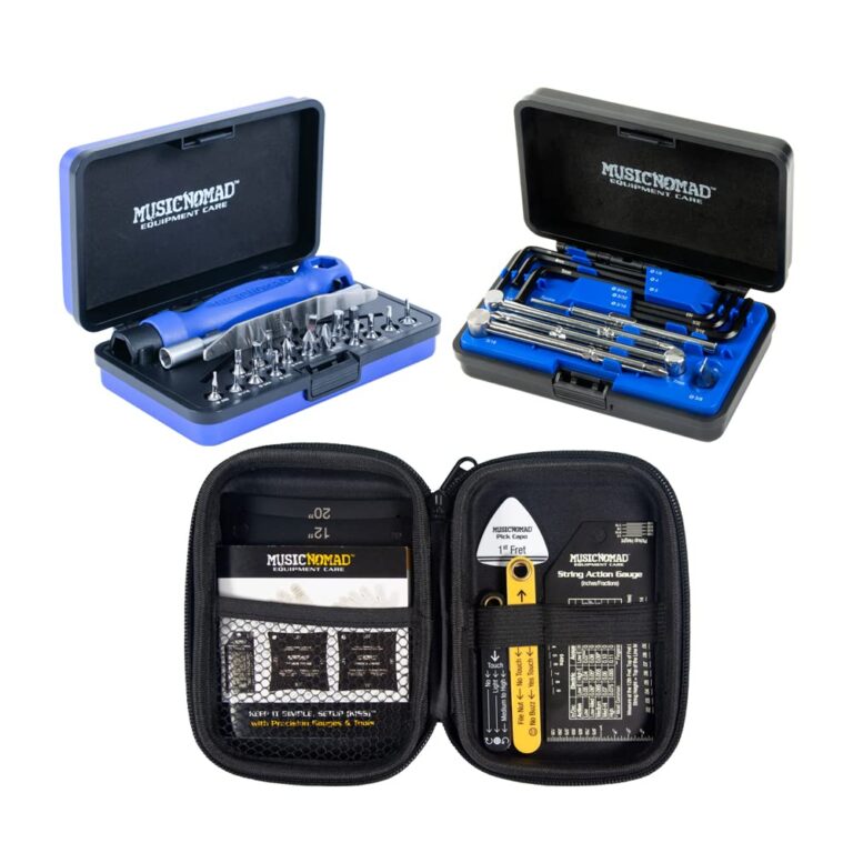 MusicNomad KEEP IT SIMPLE, SETUP (KISS)™ Starter Kit Bundle - 6 pc. Gauge Set, 26 pc. Guitar Tech Tool Set, 11 pc. Truss Rod Wrench Set (MN609)