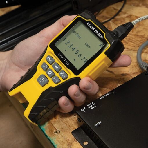 Klein Tools VDV001819 Tool Set, Cable Installation Test Set with Crimpers, Scout Pro 3 Cable Tester, Snips, Punchdown Tool, Case, 6-Piece - Image 4