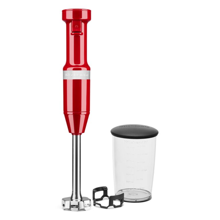 KitchenAid 9 Cup Food Processor - KFP0921 & Variable Speed Corded Hand Blender KHBV53, Empire Red - Image 3