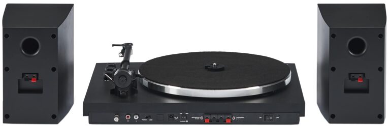 Crosley T150C-BK 2-Speed Bluetooth Turntable Record Player System with Weighted Tone Arm and Stereo Speakers, Black - Image 3