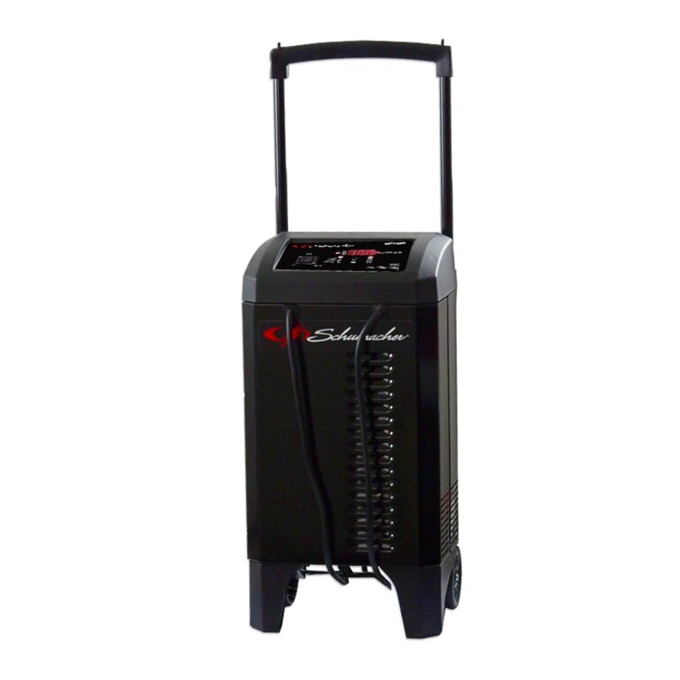 Schumacher Electric Wheeled Battery Charger and Engine Starter, SC1400, 4-in-1, Fully Automatic, 300 Cranking Amps, 60 Amp Boost Mode, 6 Volt, 12 Volt, for Car, Truck, SUV, and Marine Batteries