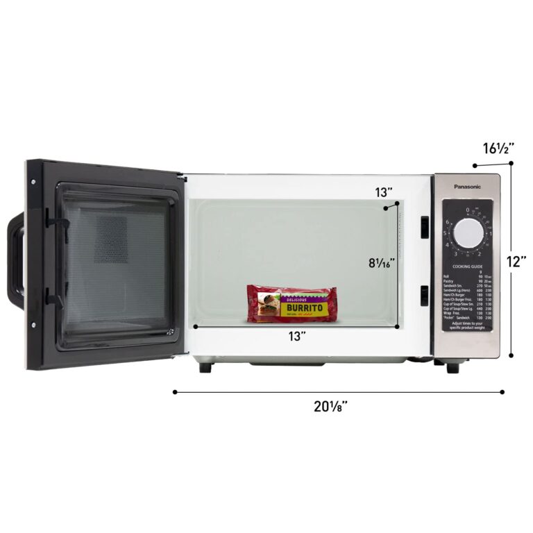 Panasonic NE-1025F Compact Light-Duty Countertop Commercial Microwave Oven with 6-Minute Electronic Dial Control Timer, Bottom Energy Feed, 1000W, 0.8 Cu. Ft. Capacity Silver - Image 3