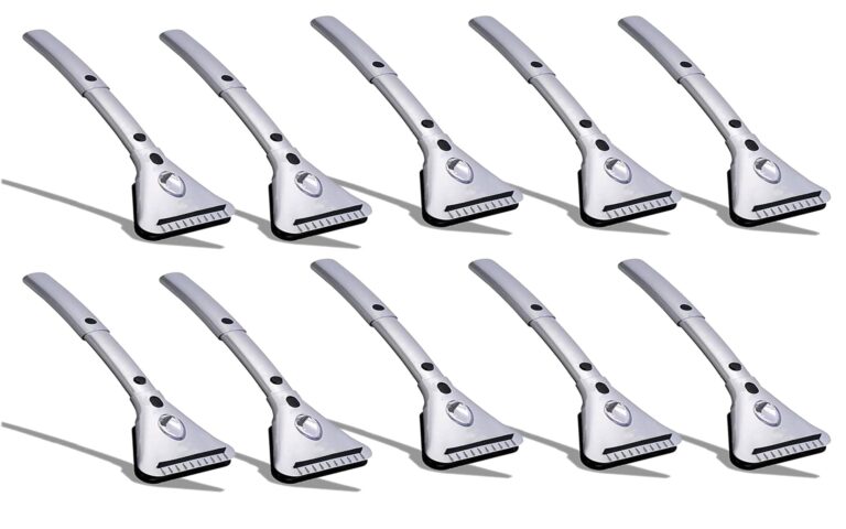 ZONETECH Heated Car Window Ice Scraper –Extendable Auto Windshield Frost Remover with LED Light,12V Plug into Cigarette Lighter Electric & Snow Removal Tools 10 Pack
