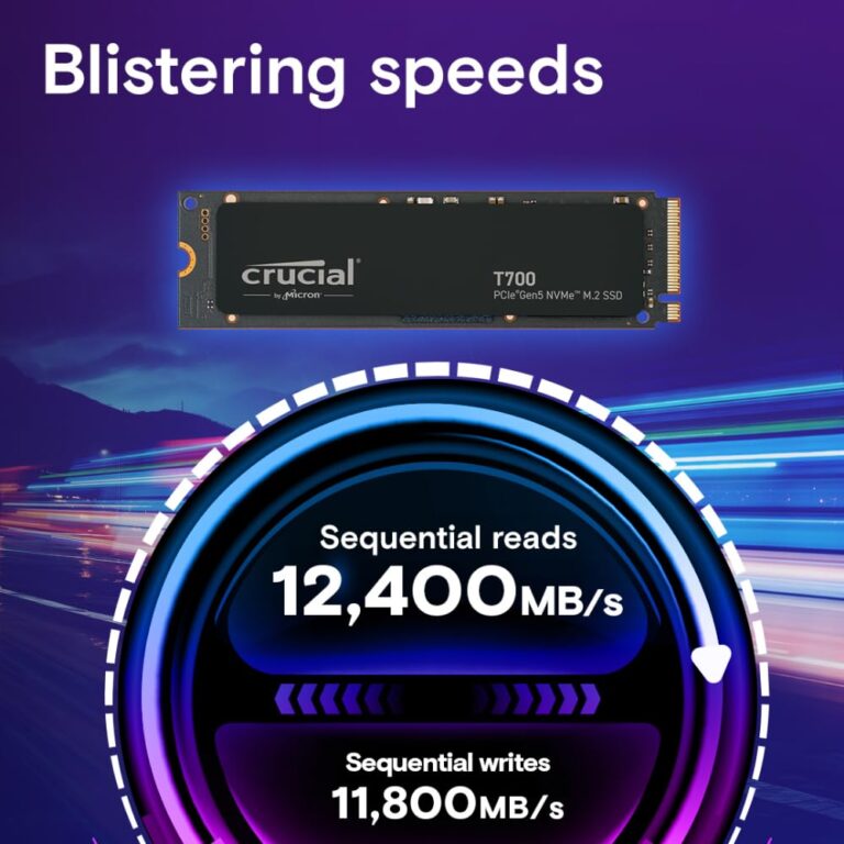 Crucial T700 2TB Gen5 NVMe M.2 SSD - Up to 12,400 MB/s - DirectStorage Enabled - CT2000T700SSD3 - Gaming, Photography, Video Editing & Design - Internal Solid State Drive - Image 5