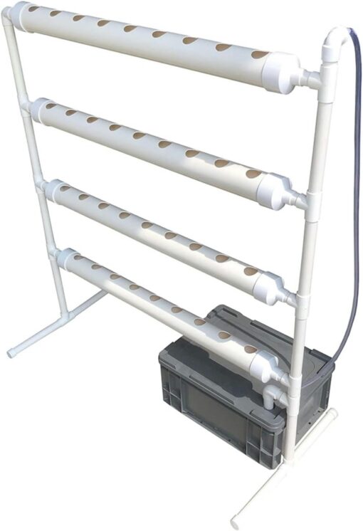 Hydroponics Growing System Hydroponic Grow Kit, 36 Holes Pipe Grow Kit Indoor Greenhouse Planting Box Gardening System Nursery Pot Hydroponic Rack Hydroponic Tower