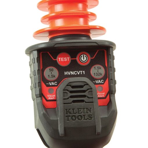 Klein Tools HVNCVT-1 Dual-Range Non-Contact High-Voltage Tester, Dual-Range, Audio/Visual Indicators, Water Resistant, With Case and Battery - Image 2