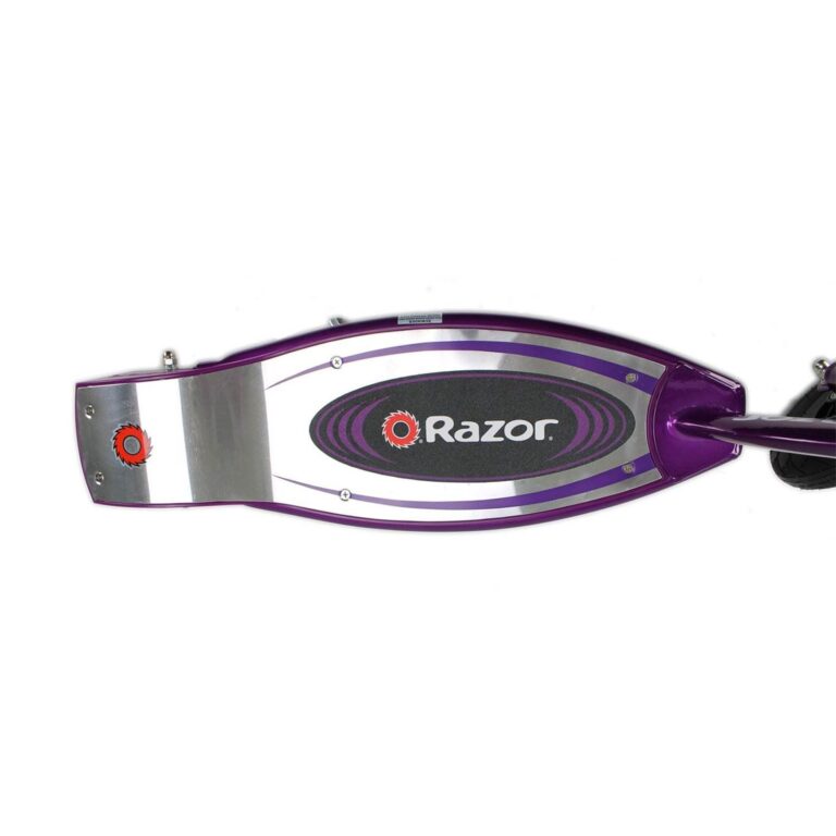 Razor E100 Kids Ride On 24 Volts Motorized Powered Electric Kick Scooter Speeds Up to 10 Miles Per Hour with Brakes and Pneumatic Tires, Purple - Image 2