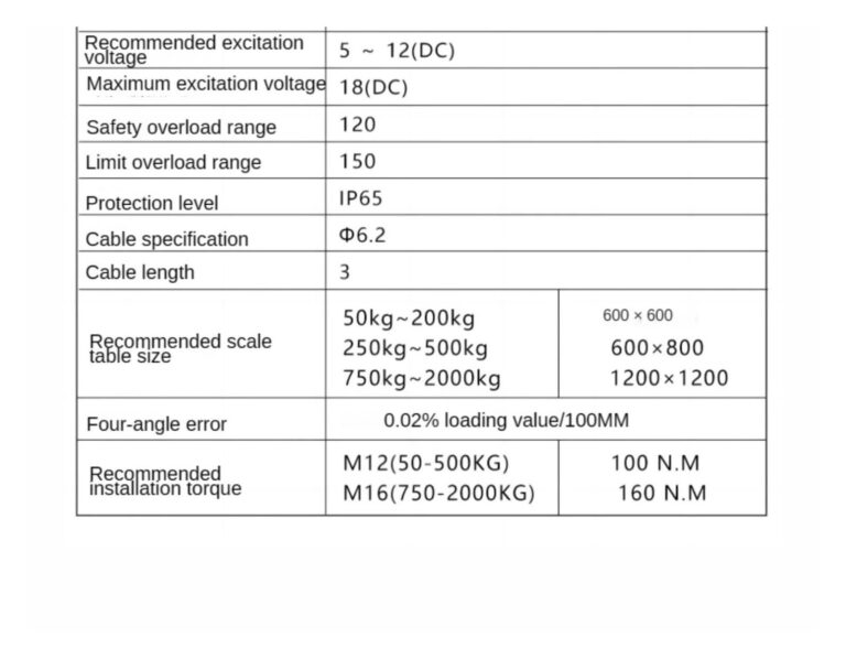 FEGIANCHE Weighing Sensor L6F 50KG-2T Range Load Cell for Electronic Scale(1000KG) - Image 2