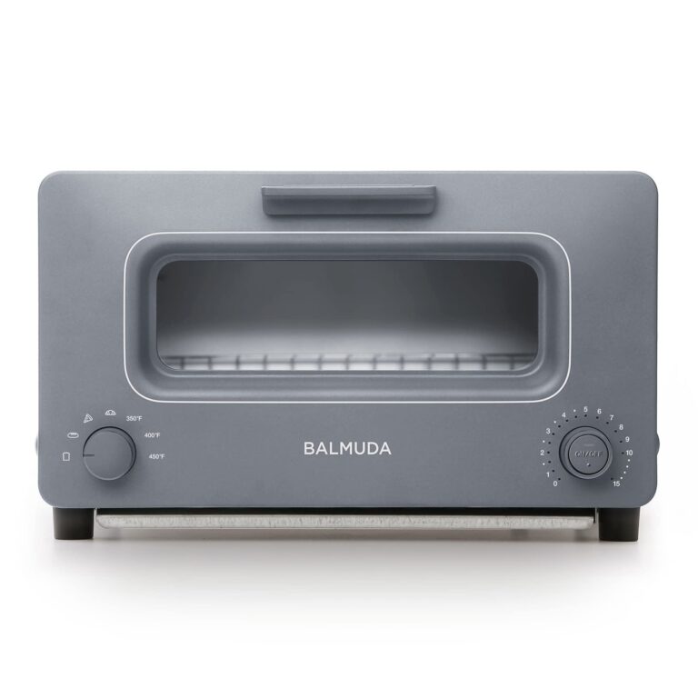 BALMUDA The Toaster | Steam Oven Toaster | 5 Cooking Modes: Sandwich Bread, Artisan Bread, Pizza & Pastry, Oven | Precise Heat Control | Steam Technology | Baking Pan | US Version | Gray