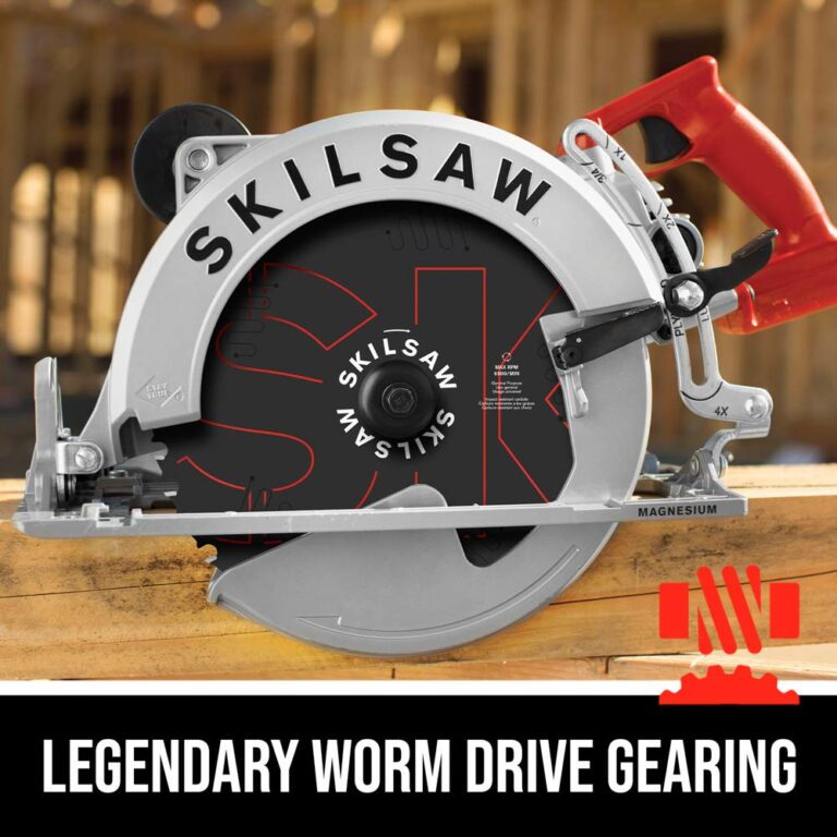 SKILSAW SPT70WM-01 15 Amp 10-1/4" Magnesium SAWSQUATCH Worm Drive Circular Saw,Silver - Image 7