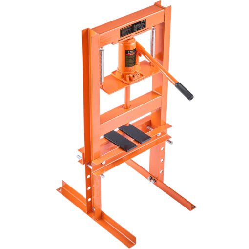 Happybuy Hydraulic Workshop Press, 6 Ton Capacity, H-Frame Design, Floor Model with Adjustable Plates, Durable for Garage and Workshop Use